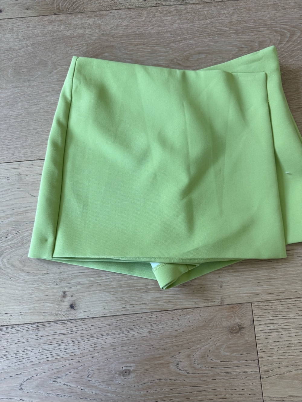 Zara Neon Green Skort Shorts